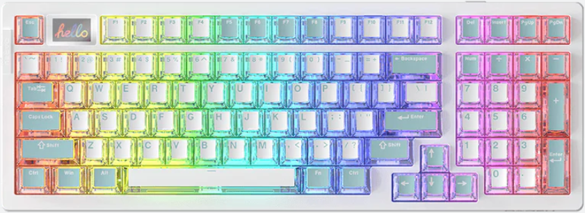 DAREU A98 PRO II NEON Wireless 98-Key RGB Custom Hotswap Keyboard with Display