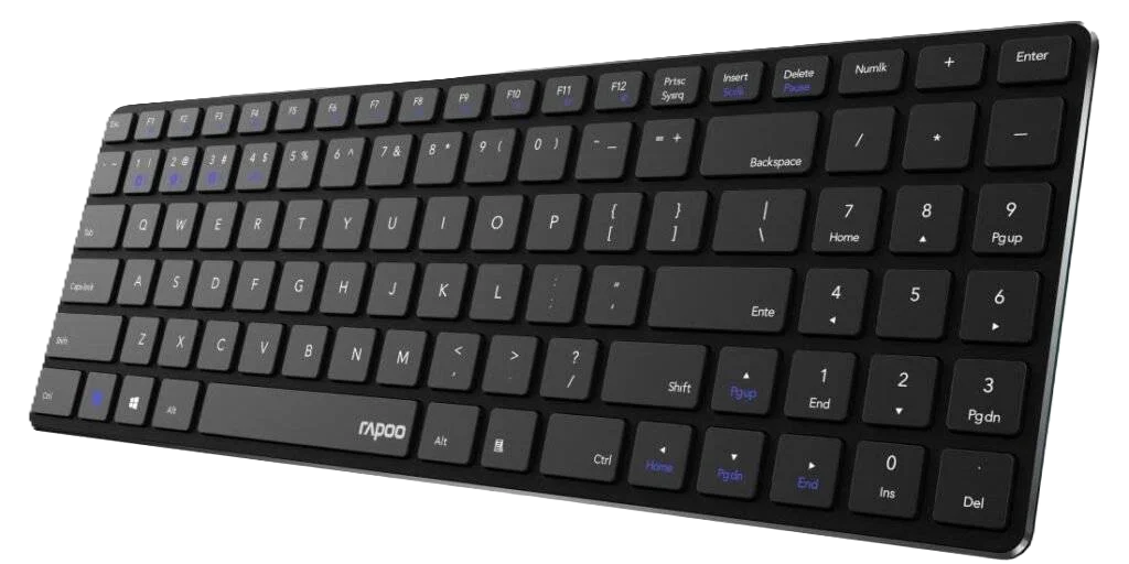 Rapoo E9100M clavier RF sans fil QWERTY Noir Keyboard