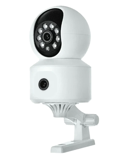 C10 Double-Lens Wi-Fi & Sim Supported IP Camera, a security boss with 1080P HD vision, N.V, 64GB storage, smart control and 1 year warranty