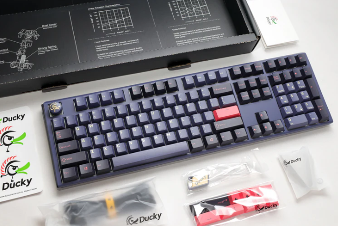 Ducky One 3 Cosmic Blue Hot swap RGB Double Shot PBT QUACK Mechanical Keyboard